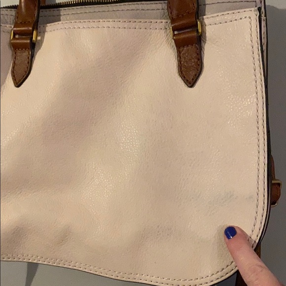 Fossil Color Block Leather Handbag (Moving Sale) - Picture 6 of 10